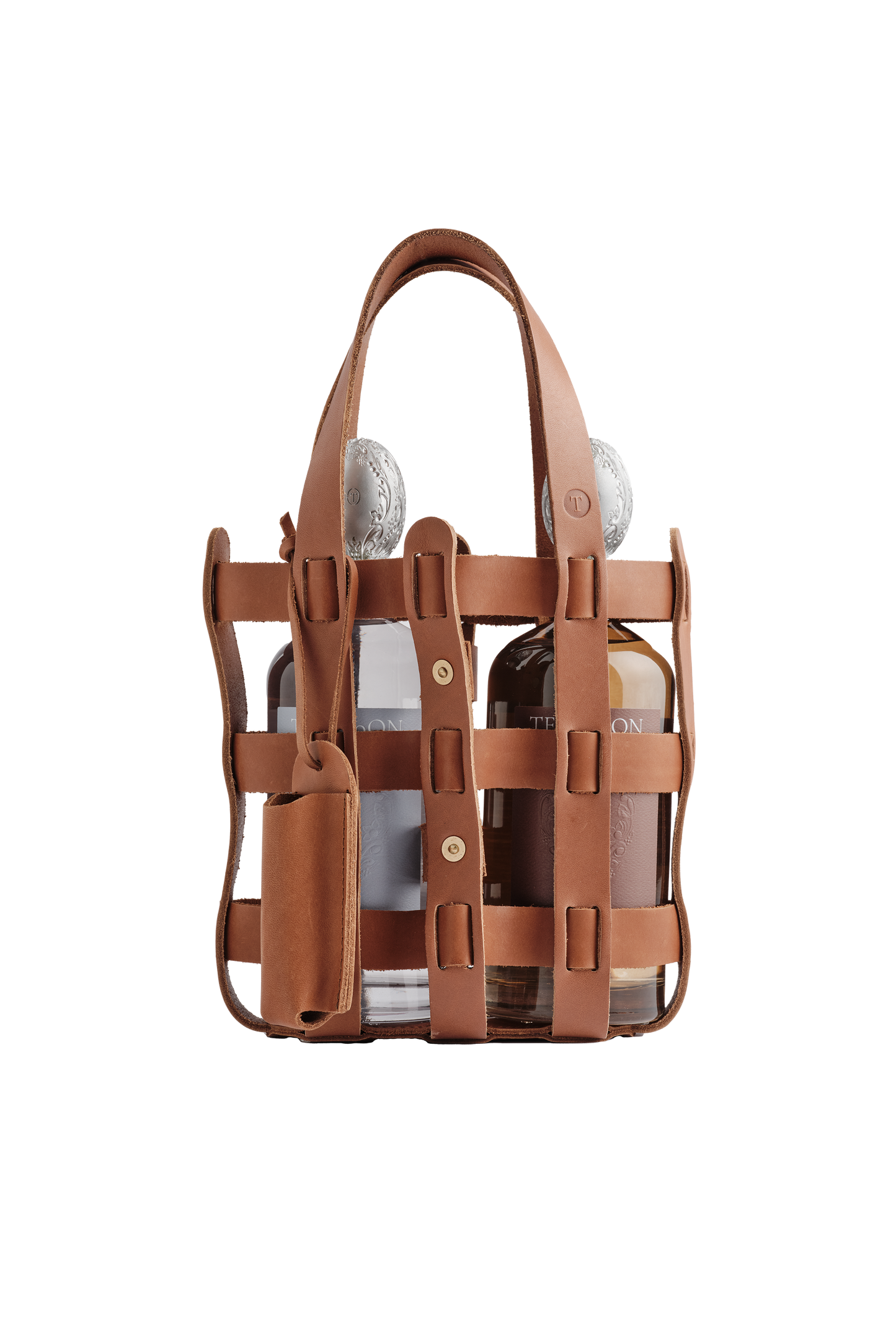 Leather Bottle Tote